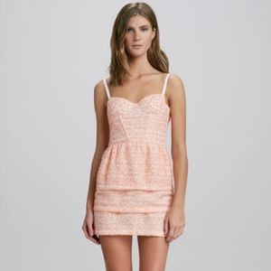 alice + olivia designer cocktail dress, tweed tiered mini dress (Shellyanne)